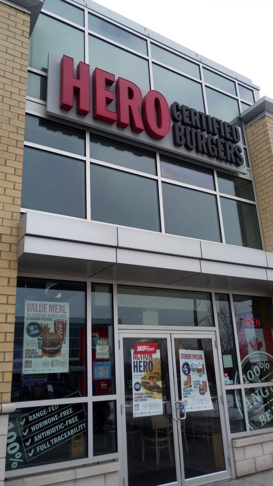 Hero Certified Burgers | restaurant | 6015 Steeles Ave E Unit CRU 103, Scarborough, ON M1V 5P7, Canada | 4163328191 OR +1 416-332-8191