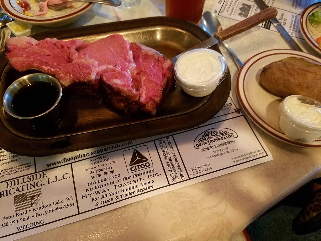 Five Pillars Supper Club | restaurant | Co Rd K, Random Lake, WI 53075, USA | 9209944336 OR +1 920-994-4336