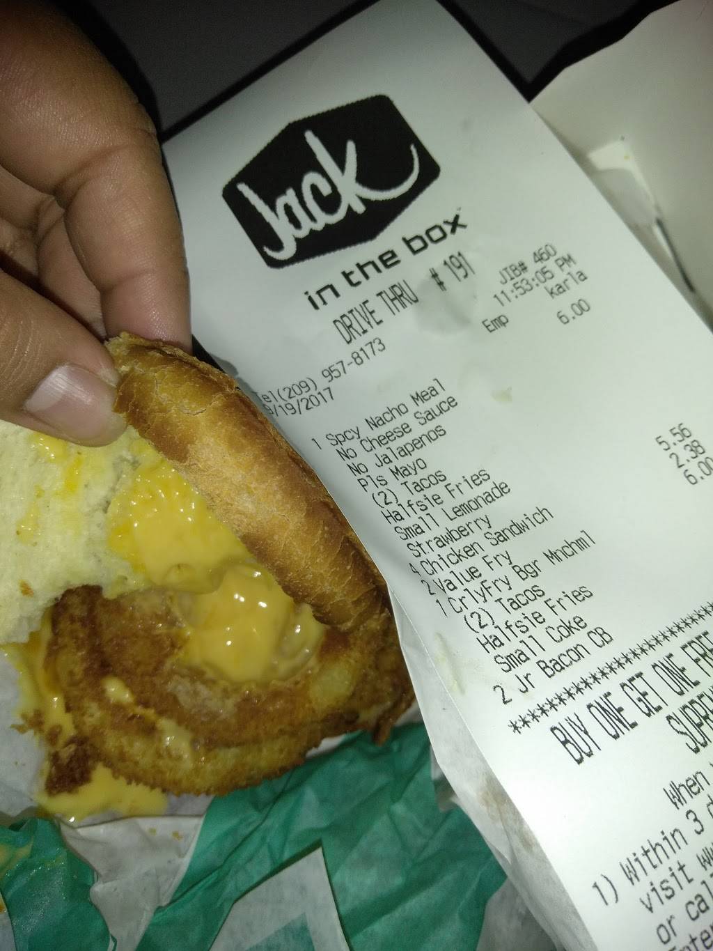 Jack in the Box | restaurant | 6200 Pacific Ave, Stockton, CA 95207, USA | 2099578173 OR +1 209-957-8173