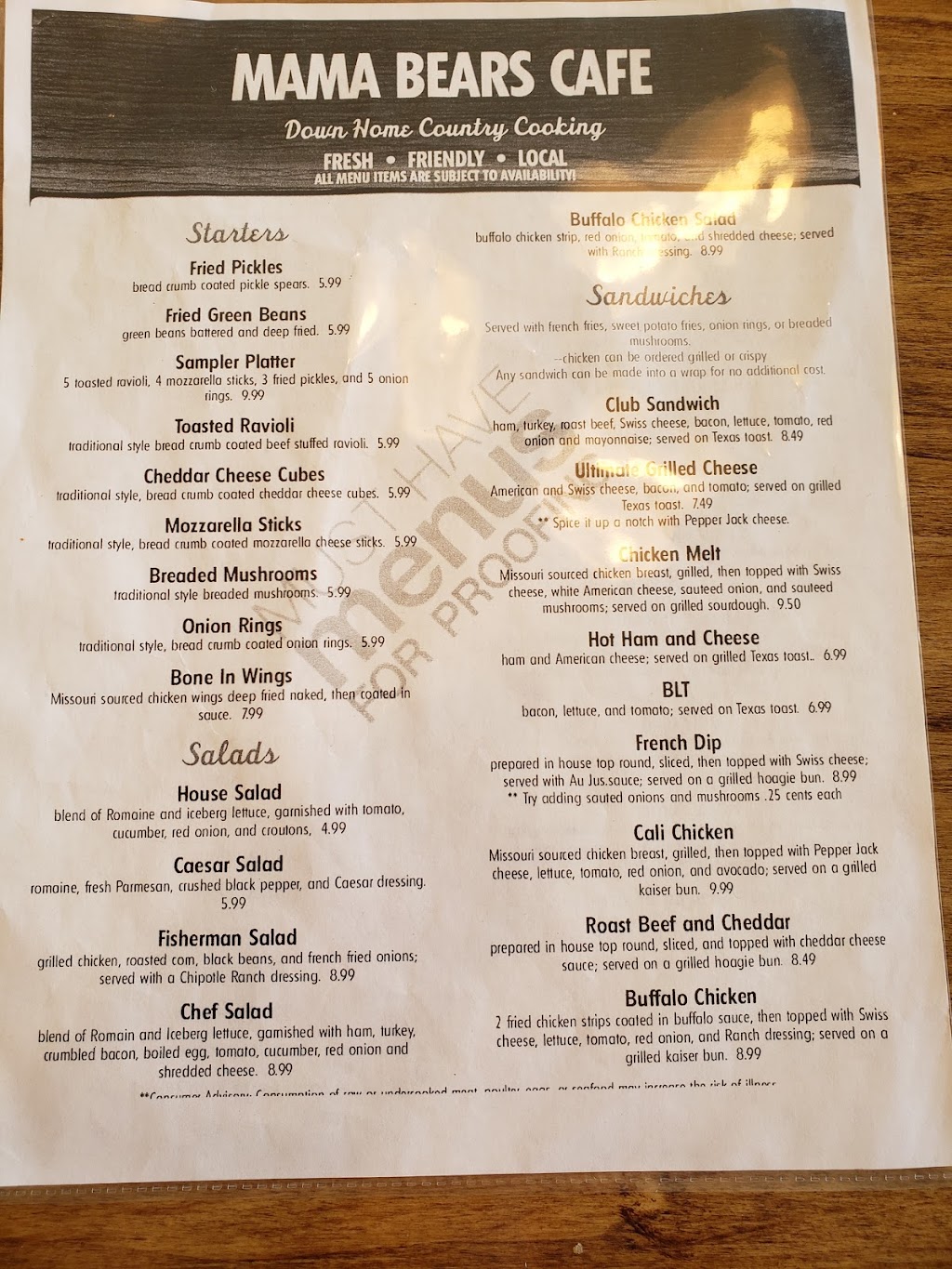 Mama Bears Cafe | restaurant | 307 west, Hwy 28, Bland, MO 65014, USA | 5736463099 OR +1 573-646-3099