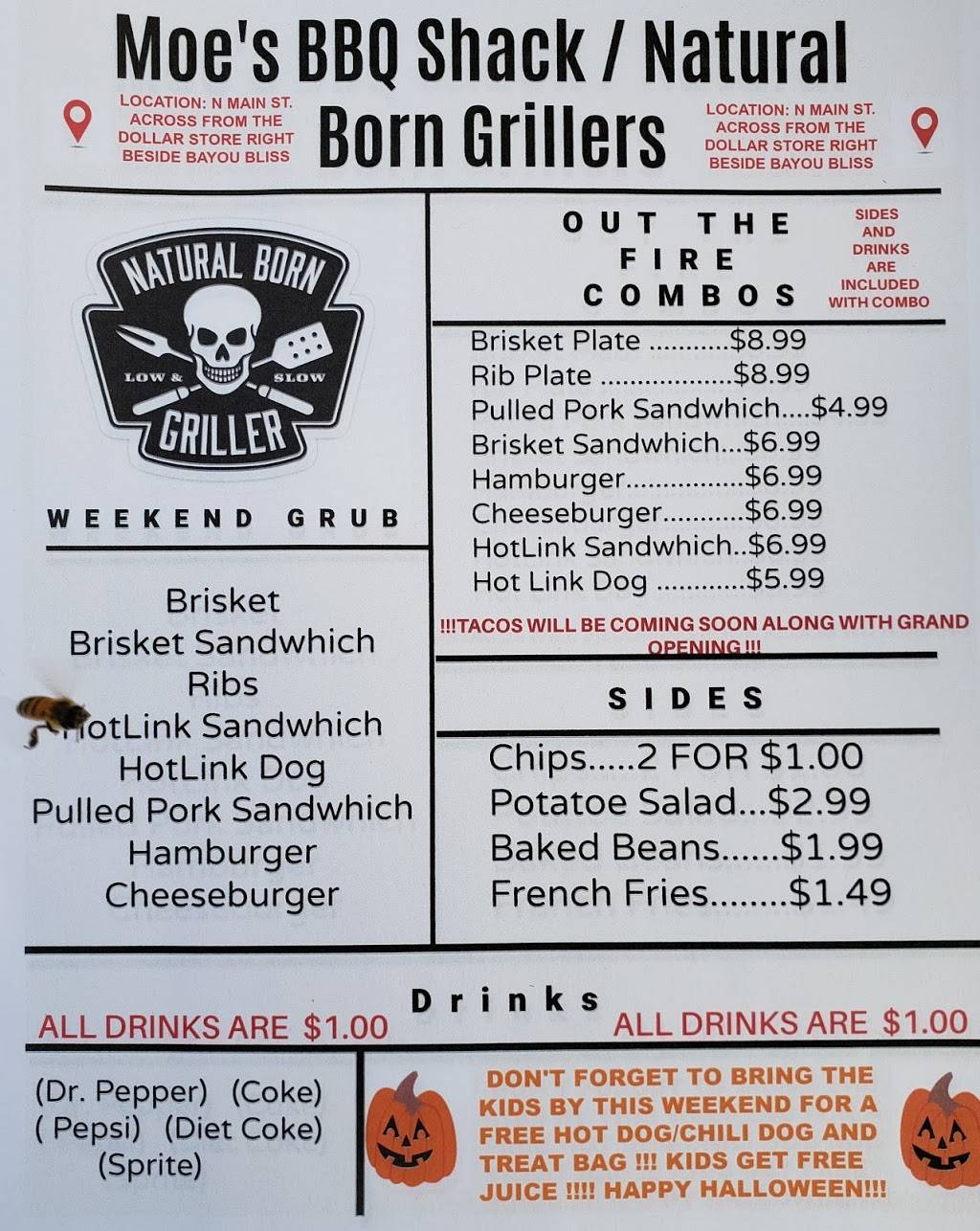 MOES BBQ SHACK | Natural Born Grillers | restaurant | 109 N Main St, Shreveport, LA 71107, USA | 3184228497 OR +1 318-422-8497