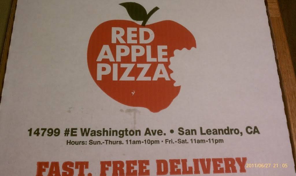 Red Apple Pizza | restaurant | 14799 Washington Ave, San Leandro, CA 94578, USA | 5103574500 OR +1 510-357-4500