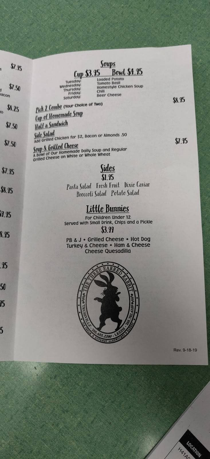 Three Earred Rabbit | restaurant | 8101 Parkway Dr, Leeds, AL 35094, USA | 2057026109 OR +1 205-702-6109