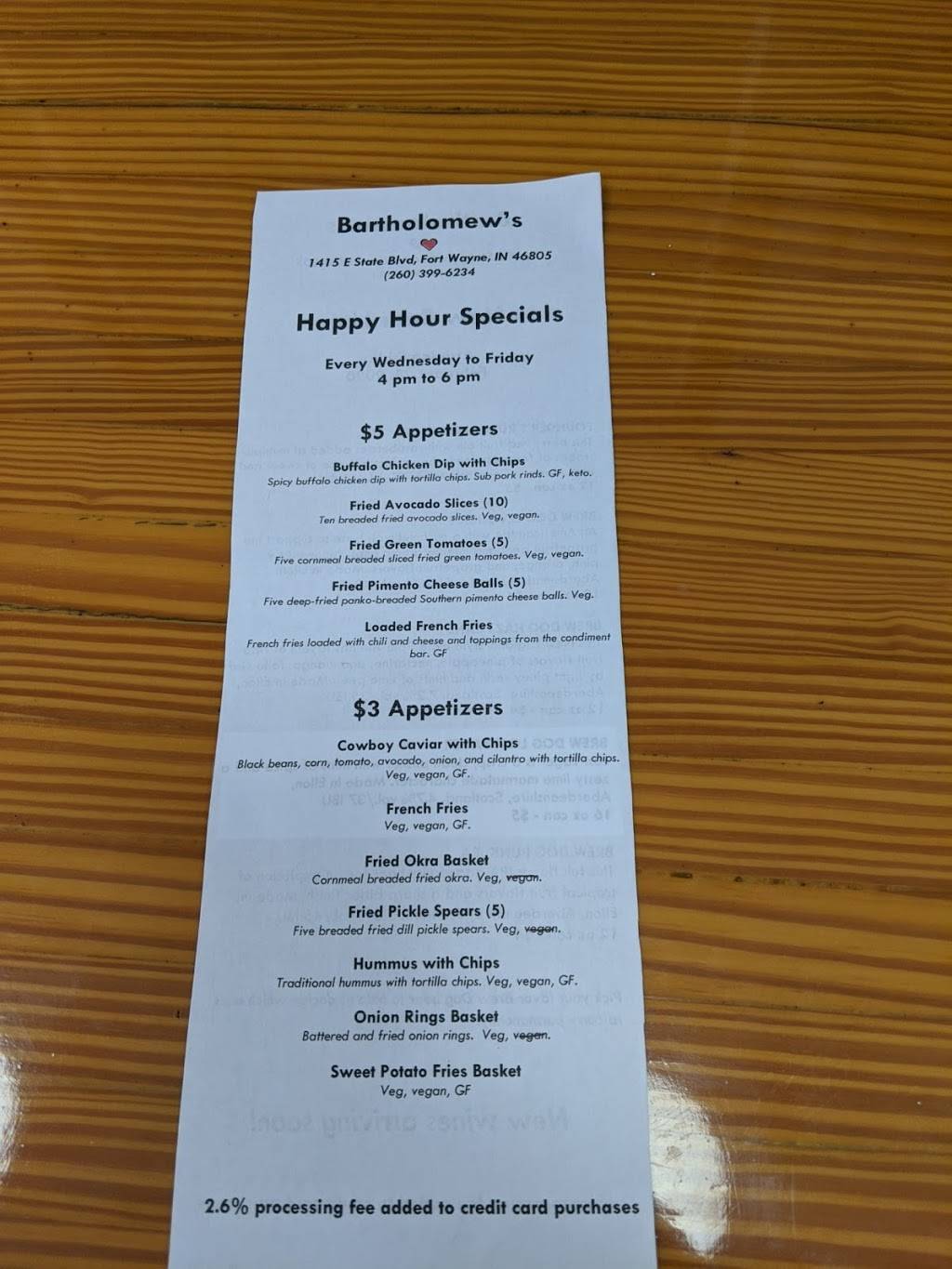 Bartholomews Bistro & Gallery | restaurant | 1415 E State Blvd, Fort Wayne, IN 46805, USA | 2603996234 OR +1 260-399-6234