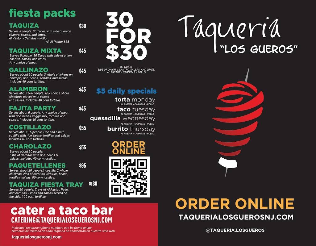 Taqueria Los Güeros | restaurant | 534 Kearny Ave, Kearny, NJ 07032, USA | 2018937944 OR +1 201-893-7944
