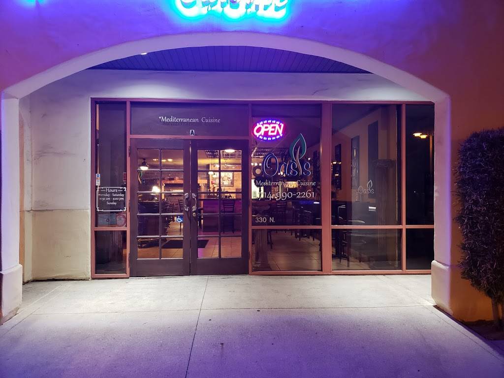 Oasis Mediterranean Cuisine | restaurant | 330 N Brea Blvd suite a, Brea, CA 92821, USA | 7149902261 OR +1 714-990-2261
