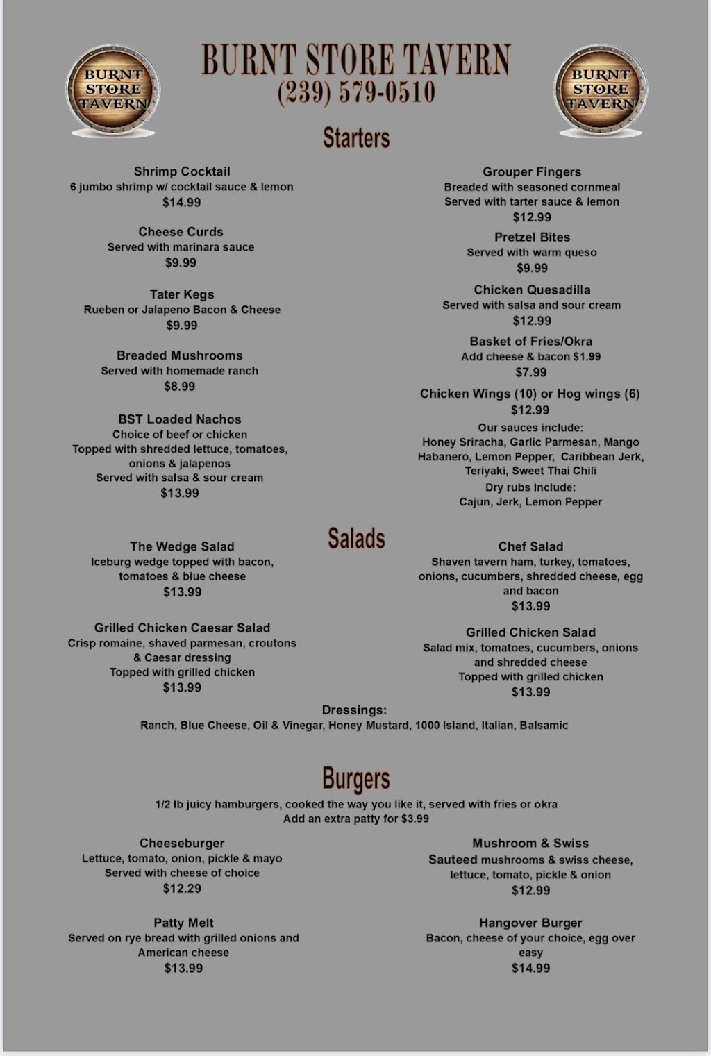 Burnt Store Tavern | restaurant | 3015 SW Pine Island Rd Suite #101, Cape Coral, FL 33991, USA | 2395790510 OR +1 239-579-0510