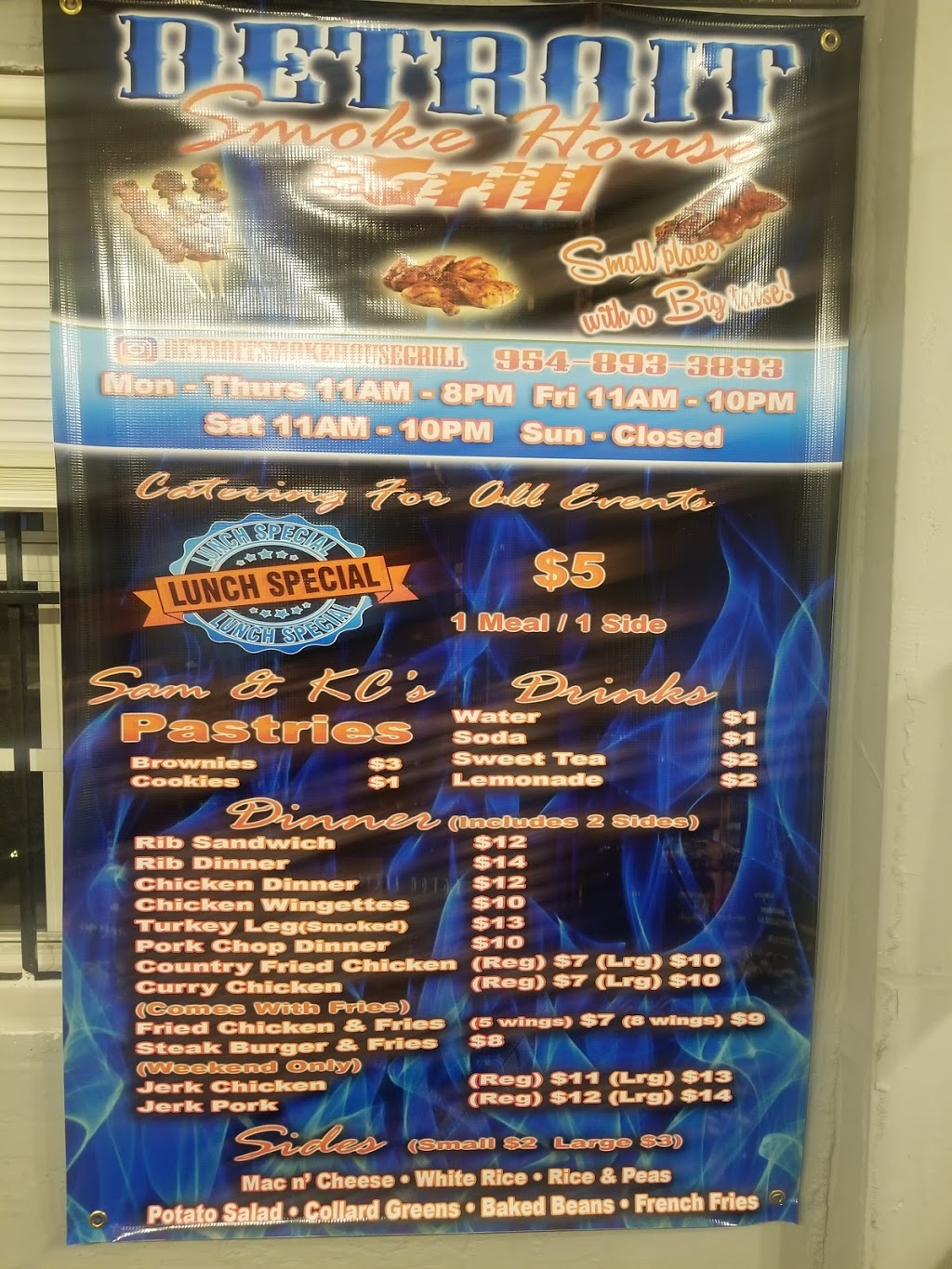 Detroit smokehouse and grill | meal takeaway | 3999 W Hallandale Beach Blvd, Hollywood, FL 33023, USA | 9548933893 OR +1 954-893-3893