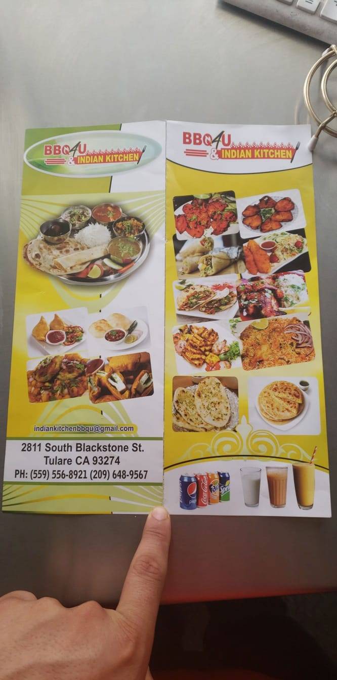 BBQ-4-U & Indian Kitchen | restaurant | 2811 S Blackstone St, Tulare, CA 93274, USA | 5595568921 OR +1 559-556-8921