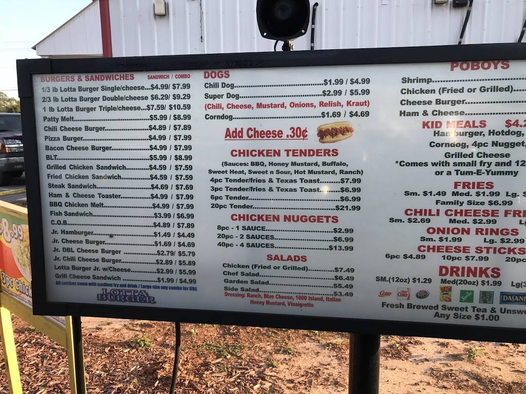Lotta Burger | restaurant | 7575 MS-614, Moss Point, MS 39562, USA | 2285880324 OR +1 228-588-0324