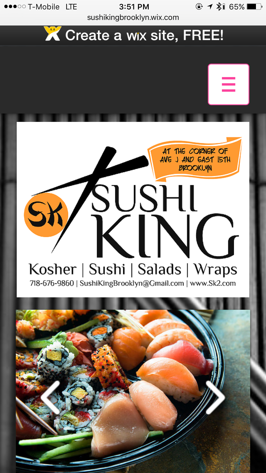 Sushi King | restaurant | 992 E 15th St, Brooklyn, NY 11230, USA | 7186769860 OR +1 718-676-9860
