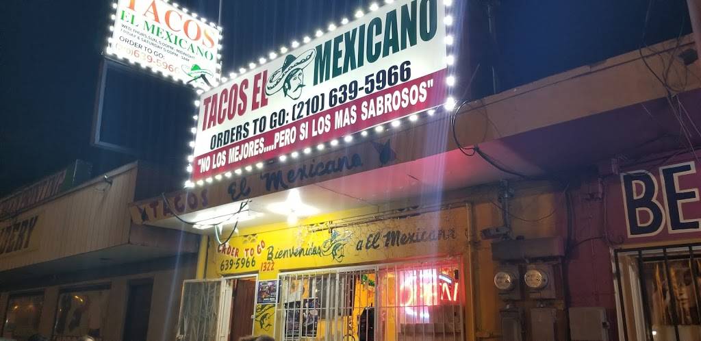 Tacos El Mexicano | restaurant | 1322 Culebra Rd, San Antonio, TX 78201, USA | 2106395966 OR +1 210-639-5966