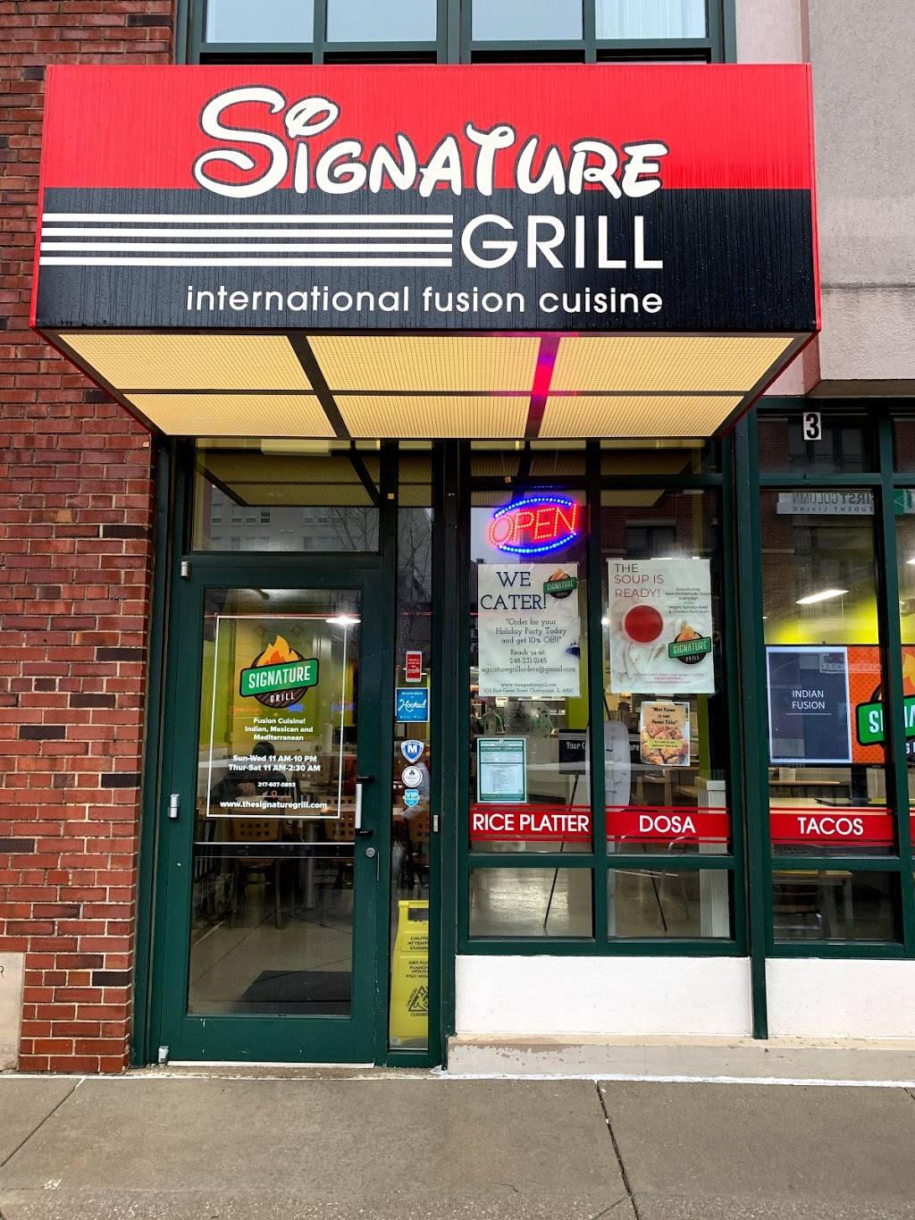Signature Grill | restaurant | 505 E Green St #3, Champaign, IL 61820, USA | 2176070893 OR +1 217-607-0893