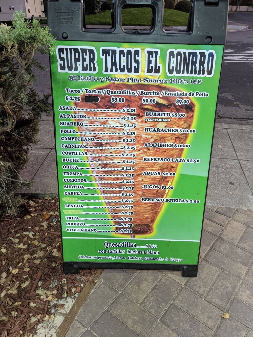 Super Tacos El Conrro | restaurant | 975 Bay St, Mountain View, CA 94040, USA | 6506307363 OR +1 650-630-7363