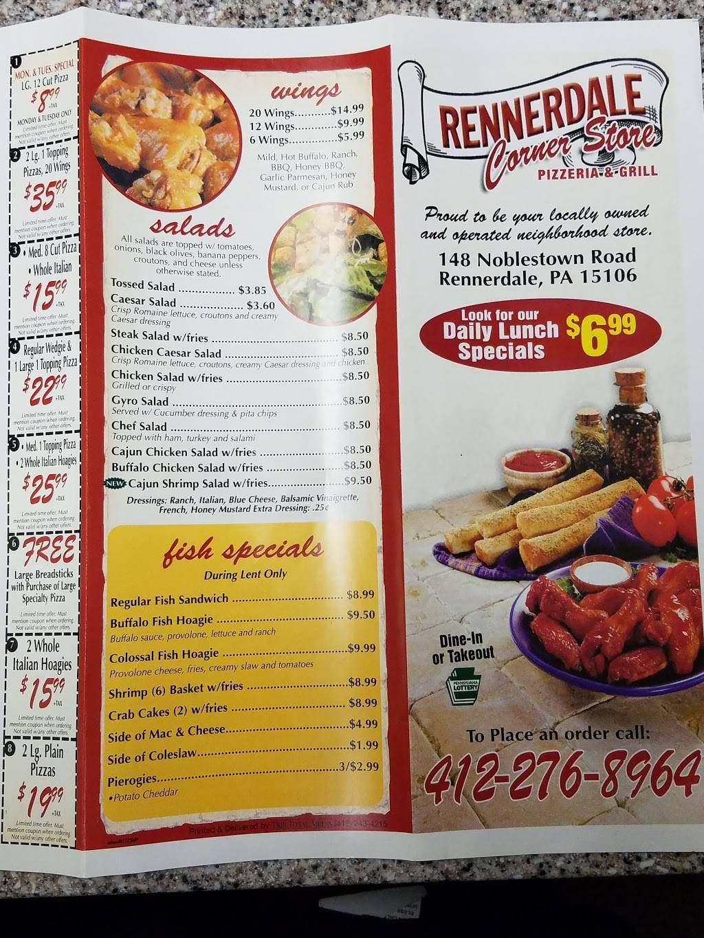 Rennerdale Corner Store | restaurant | 148 Noblestown Rd, Carnegie, PA 15106, USA | 4122768964 OR +1 412-276-8964