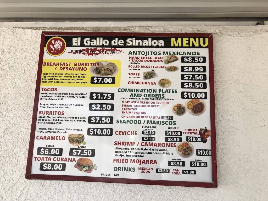 El Gallo De Sinaloa Taqueria | restaurant | 6308 S Nogales Hwy #1, Tucson, AZ 85706, USA | 5204092759 OR +1 520-409-2759