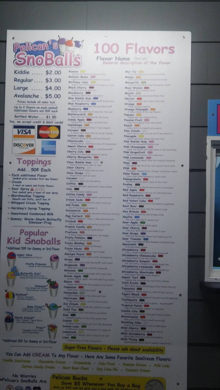 Pelicans SnoBalls | restaurant | 3731, 102 Park Ave, Greer, SC 29651, USA | 8647720028 OR +1 864-772-0028