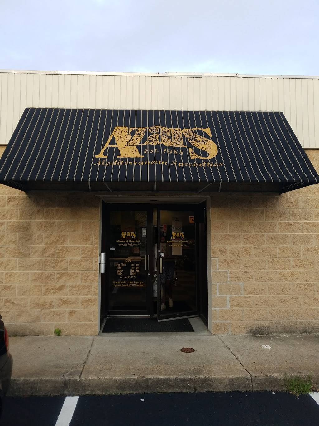 Azar’s Mediterranean Specialties | restaurant | 108 Prescott Ave #1769, Virginia Beach, VA 23452, USA | 7574867778 OR +1 757-486-7778