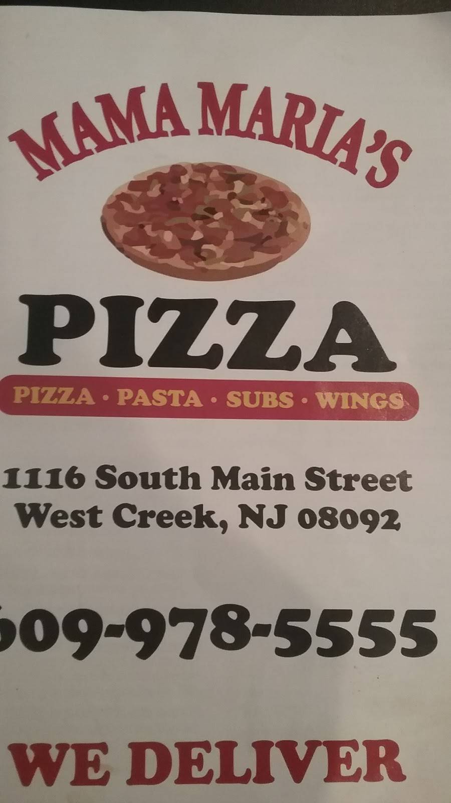 Mama Marias Pizza | restaurant | 1116 S Main St, West Creek, NJ 08092, USA | 6099785555 OR +1 609-978-5555