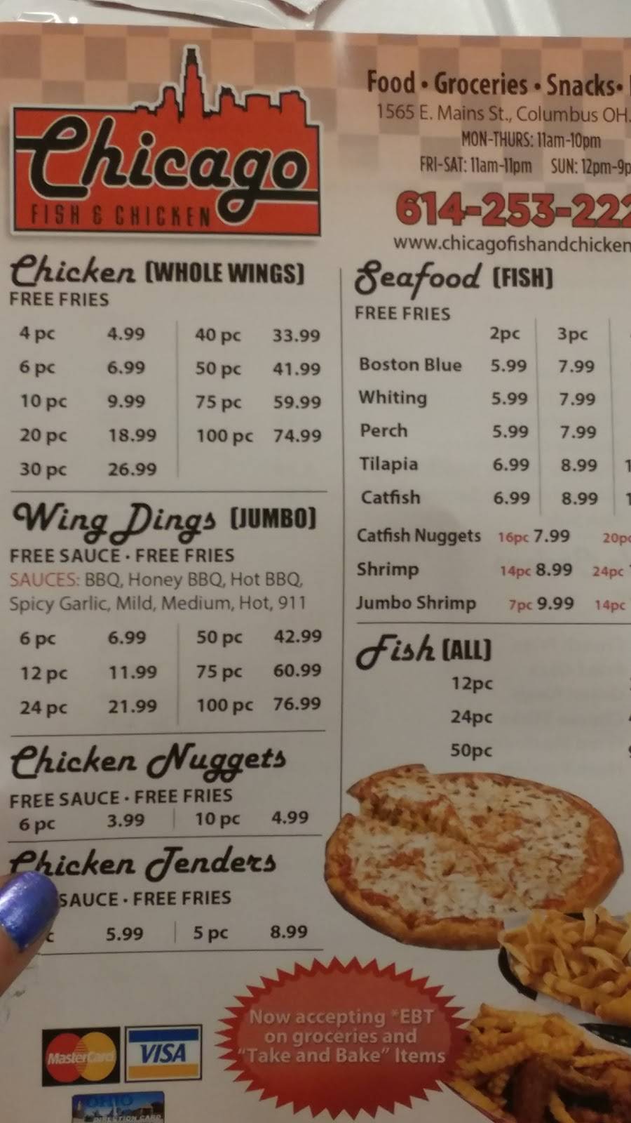 Chicago Fish & Chicken | restaurant | 1565 E Main St, Columbus, OH 43205, USA | 6142532222 OR +1 614-253-2222