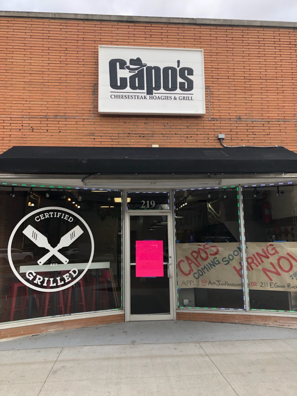 Capos Cheesesteak Hoagies and Grill | restaurant | 219 E Grand River Rd, East Lansing, MI 48823, USA | 5175745835 OR +1 517-574-5835