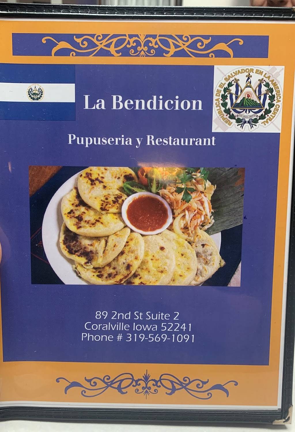 La Bendicion Pupuseria y Restaurant | restaurant | 89 2nd St Suite 2, Coralville, IA 52241, USA | 3195691091 OR +1 319-569-1091