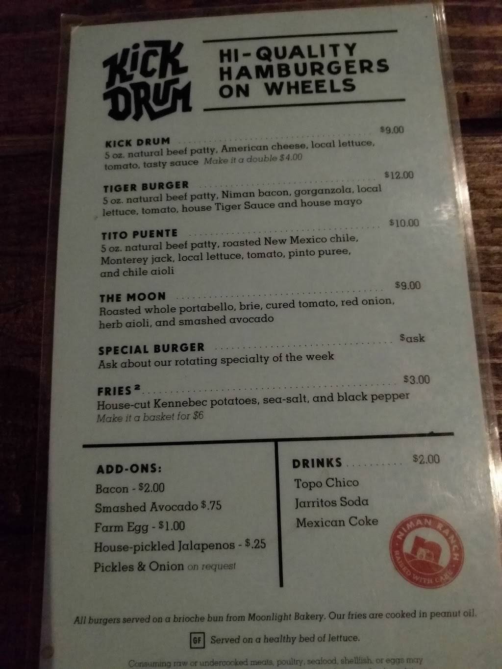 Kick Drum Burgers | restaurant | 507 Calles St, Austin, TX 78702, USA | 5126896741 OR +1 512-689-6741