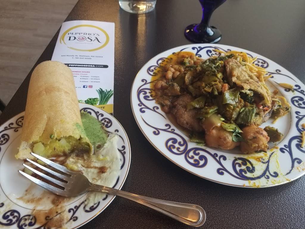 Peppinos Dosa | restaurant | 434 Moody St, Waltham, MA 02453, USA | 7815476099 OR +1 781-547-6099