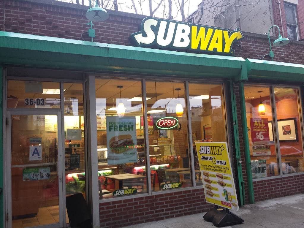 Subway Restaurants | restaurant | 36-03/05 31st St, Long Island City, NY 11106, USA | 7183615277 OR +1 718-361-5277