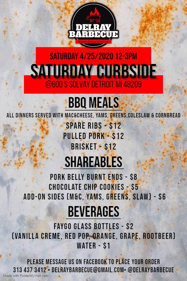 Delray Barbecue | meal takeaway | 600 S Solvay St Suite A, Detroit, MI 48209, USA | 3134373412 OR +1 313-437-3412