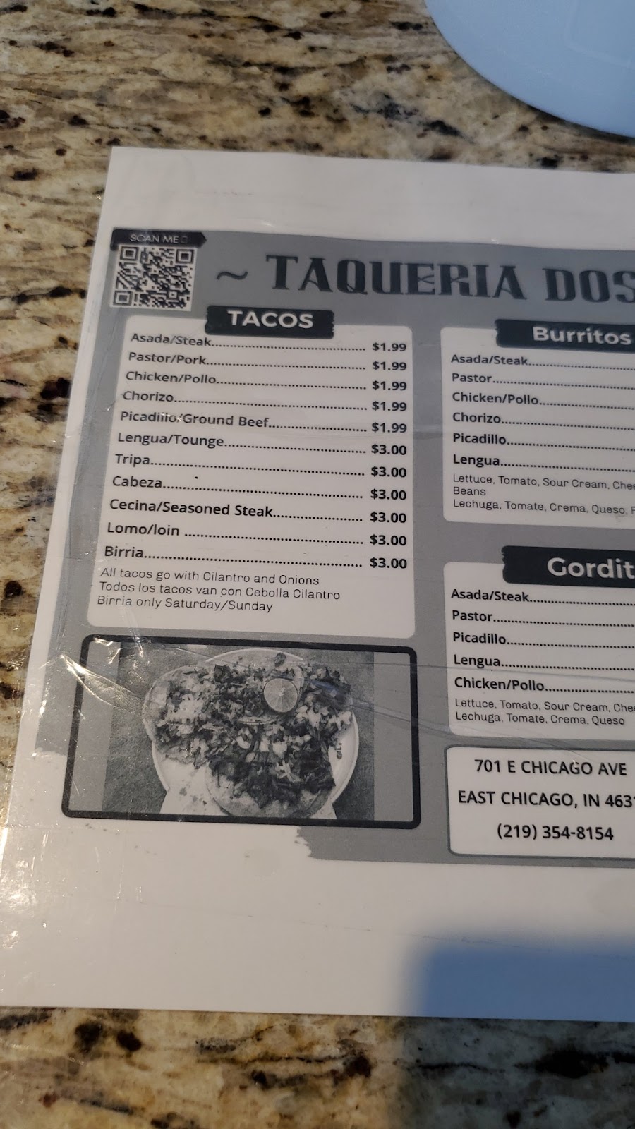 Taqueria Dos Hermanos | restaurant | 701 E Chicago Ave, East Chicago, IN 46312, USA | 2193548154 OR +1 219-354-8154