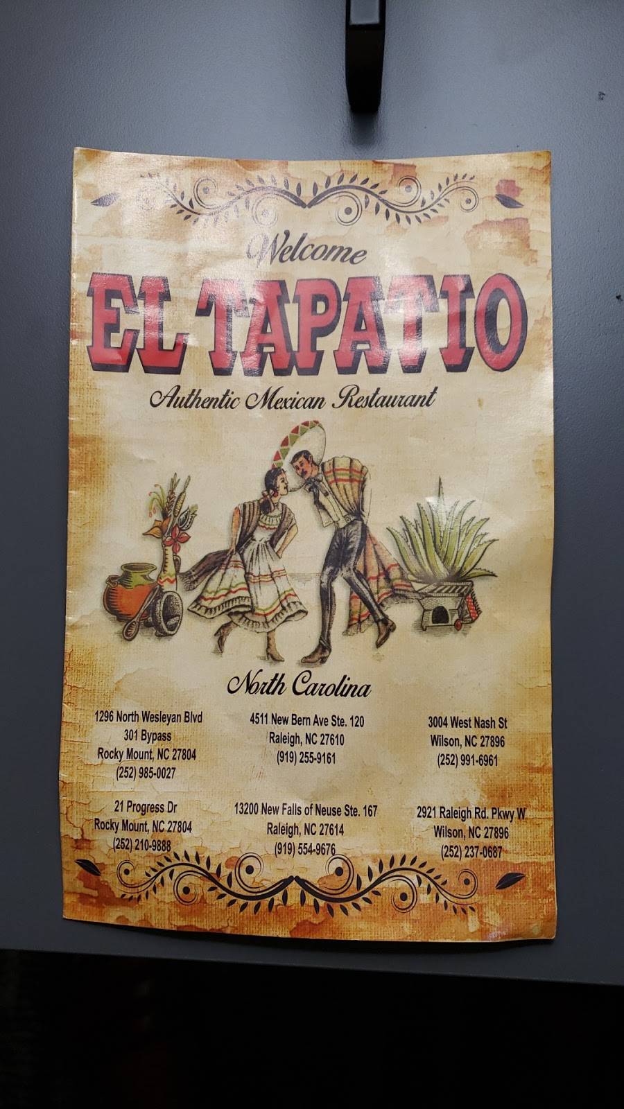 El Tapatio Rocky Mount #2 | restaurant | 21 Progess Dr, Rocky Mount, NC 27804, USA | 2522109888 OR +1 252-210-9888