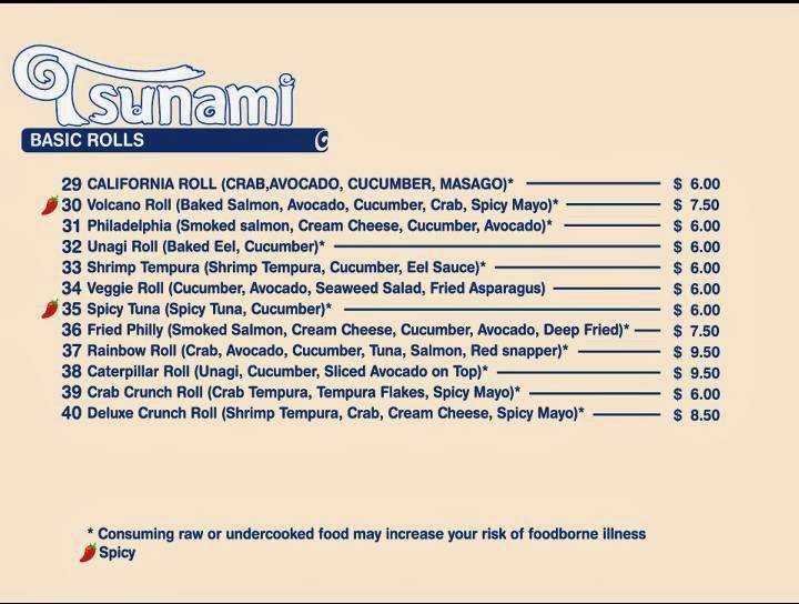 Tsunami Japanese Fusion Restaurant | restaurant | 135 Chauncey Avenue, West Lafayette, IN 47906, USA | 7657430606 OR +1 765-743-0606
