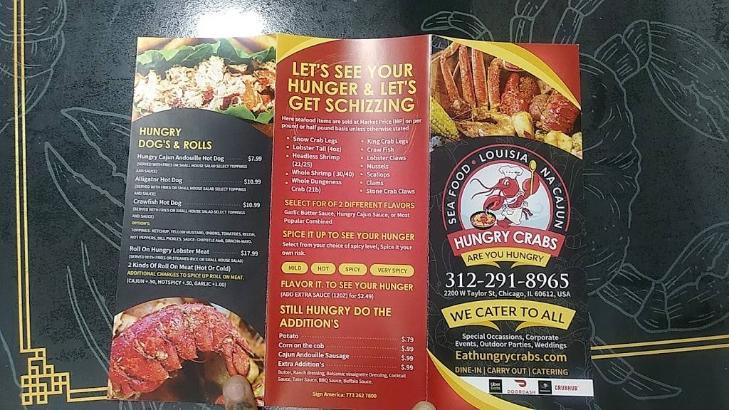 HUNGRY CRABS | restaurant | 2200 W Taylor St, Chicago, IL 60612, USA | 3122918965 OR +1 312-291-8965