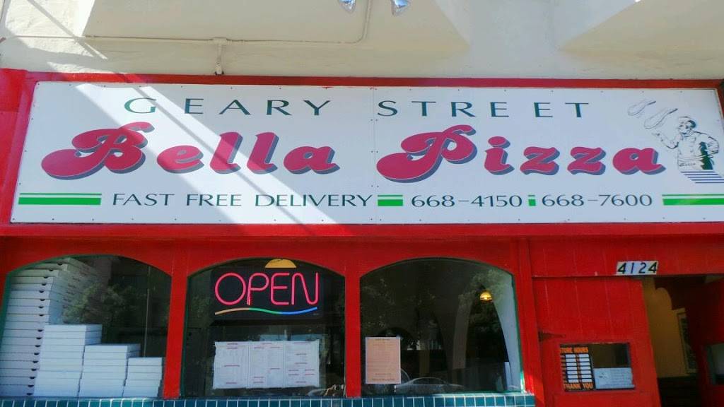 Bella Pizza | meal delivery | 4124 Geary Blvd, San Francisco, CA 94118, USA | 4156684150 OR +1 415-668-4150