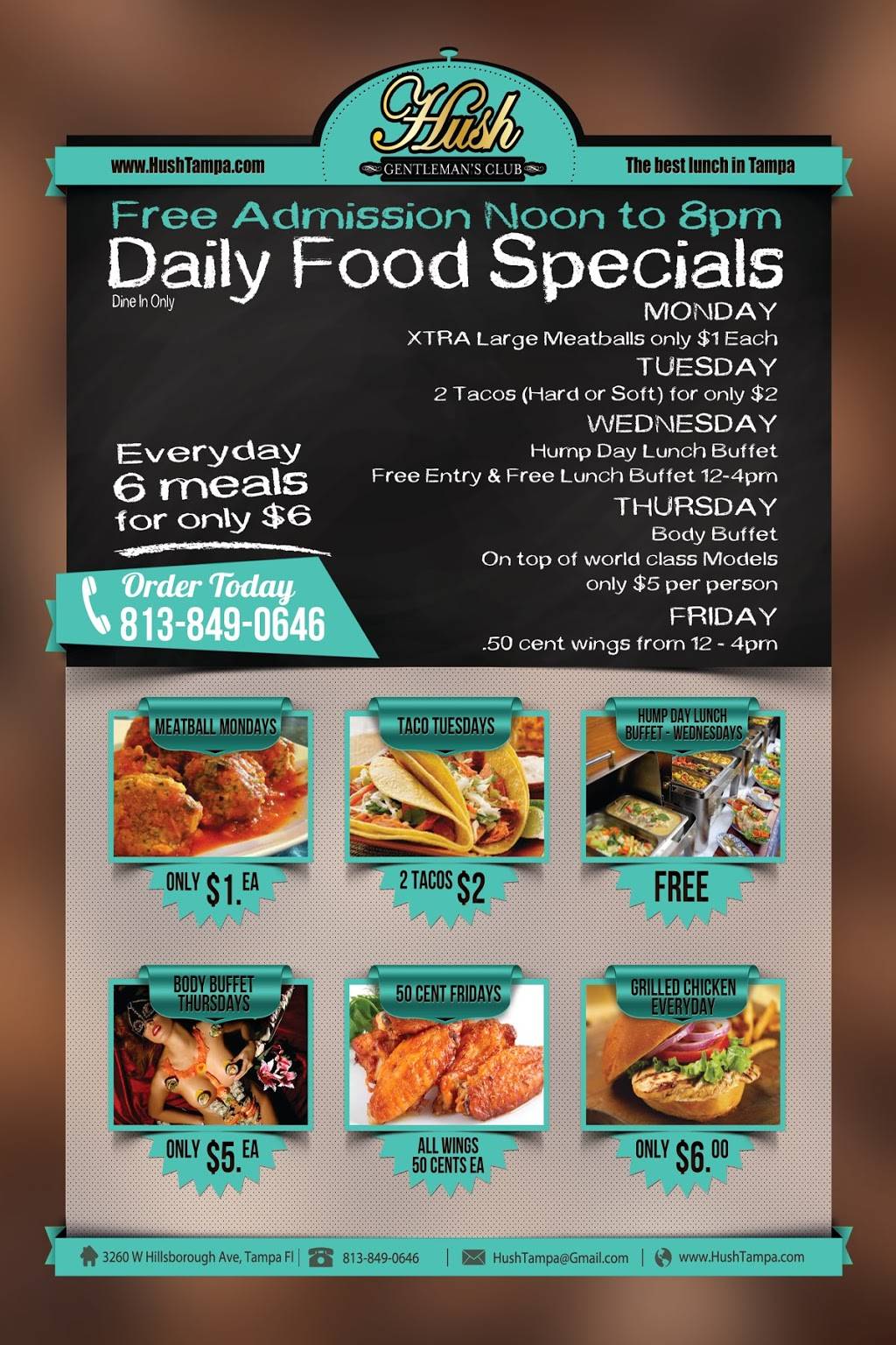 Hush Gentlemens Club | night club | 3260 W Hillsborough Ave, Tampa, FL 33614, USA | 8138490646 OR +1 813-849-0646