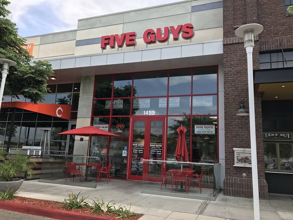 Five Guys | meal takeaway | 1455 Plaza Dr, West Covina, CA 91790, USA | 6269399070 OR +1 626-939-9070