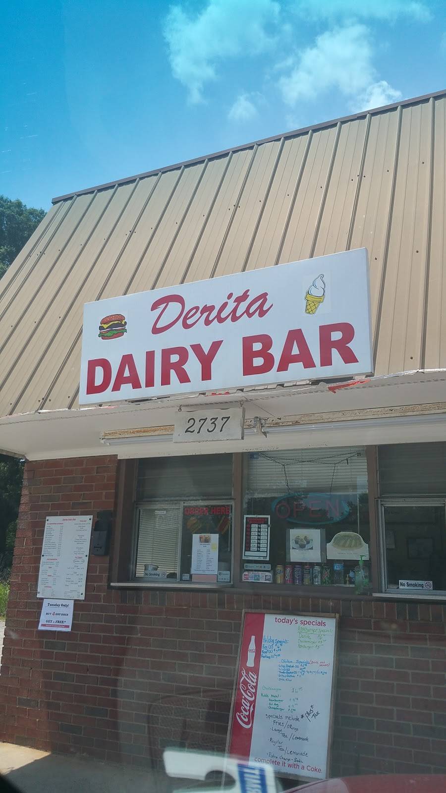 Derita Dairy Bar | restaurant | 2737 W Sugar Creek Rd, Charlotte, NC 28262, USA | 7045966106 OR +1 704-596-6106