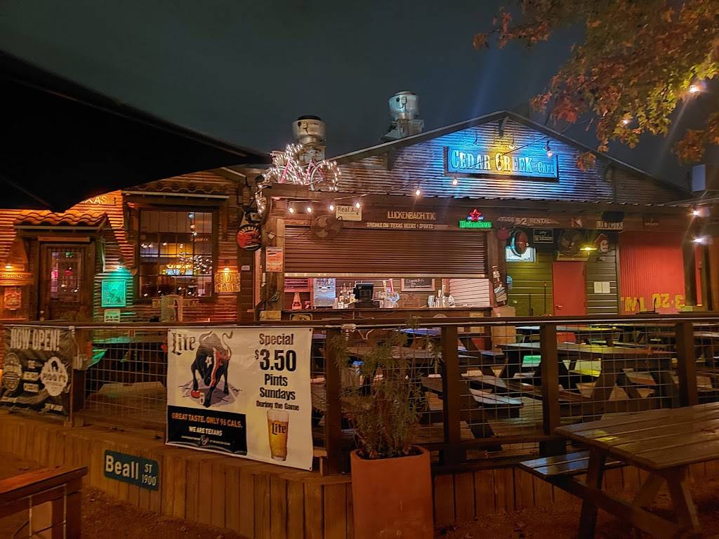 Cedar Creek Bar & Grill | restaurant | 1034 W 20th St, Houston, TX 77008, USA | 7138089623 OR +1 713-808-9623