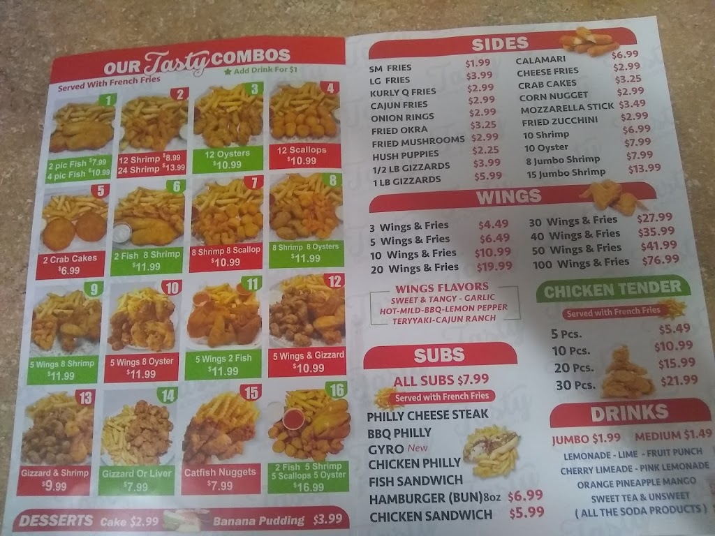 Tasty seafood chicken And Subs | restaurant | 1965 Lane Ave S, Jacksonville, FL 32210, USA | 9046476361 OR +1 904-647-6361