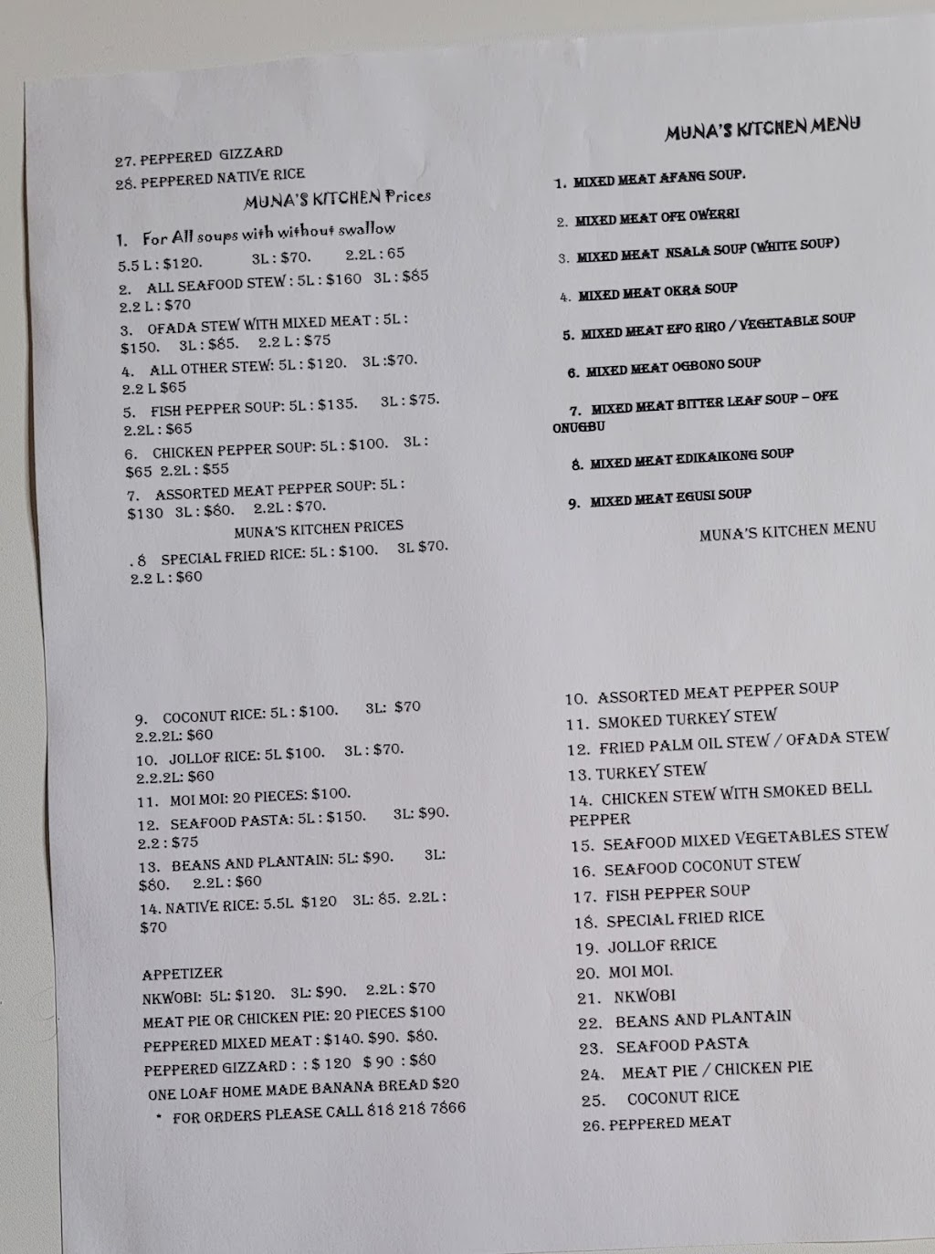 MUNAS KITCHEN | restaurant | 10943 Laurel Canyon Blvd, San Fernando, CA 91340, USA | 8182137866 OR +1 818-213-7866