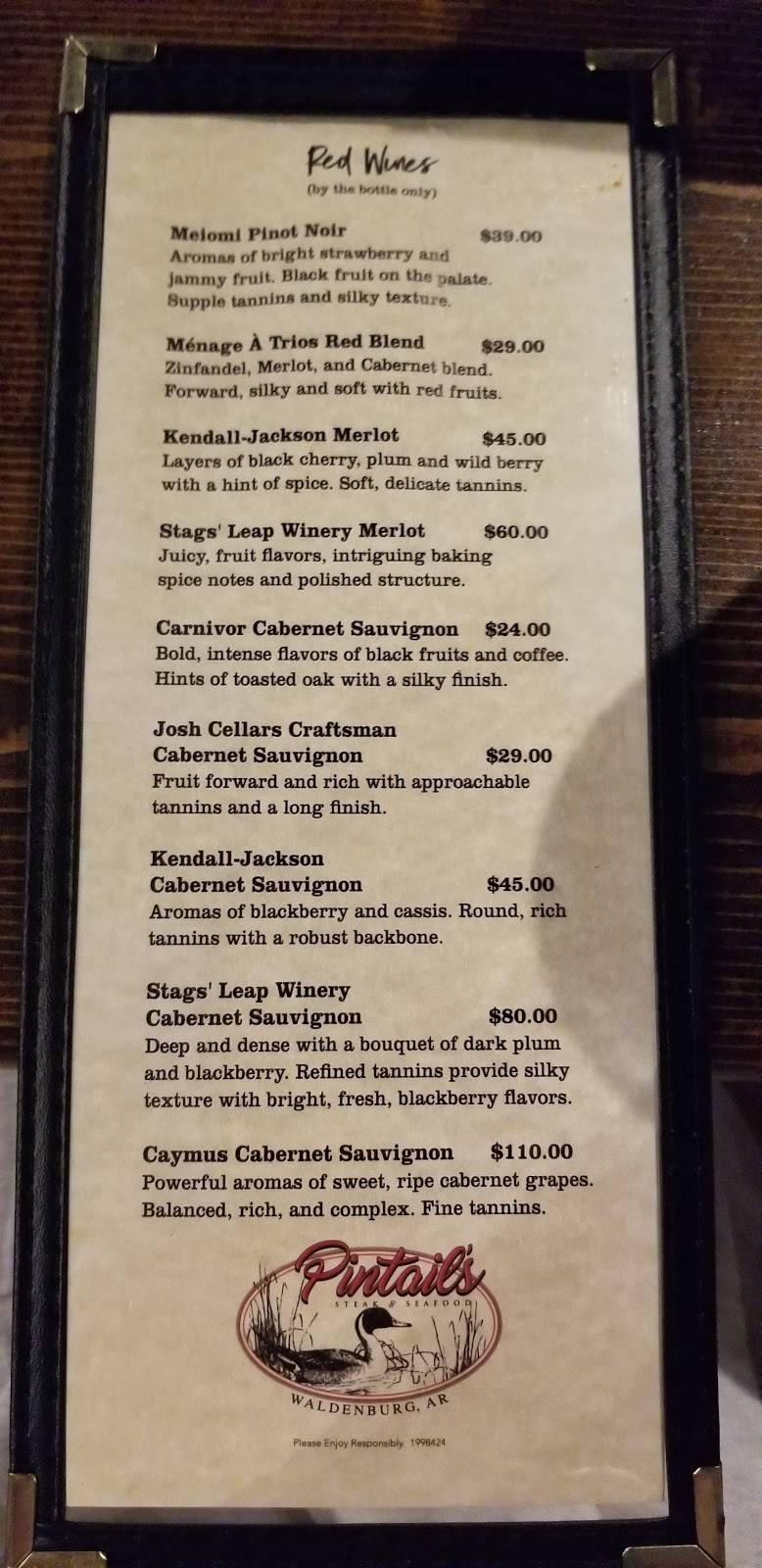 Pintails Steak & Seafood | restaurant | 8044 US 49, Weiner, AR 72479, USA | 8705792211 OR +1 870-579-2211