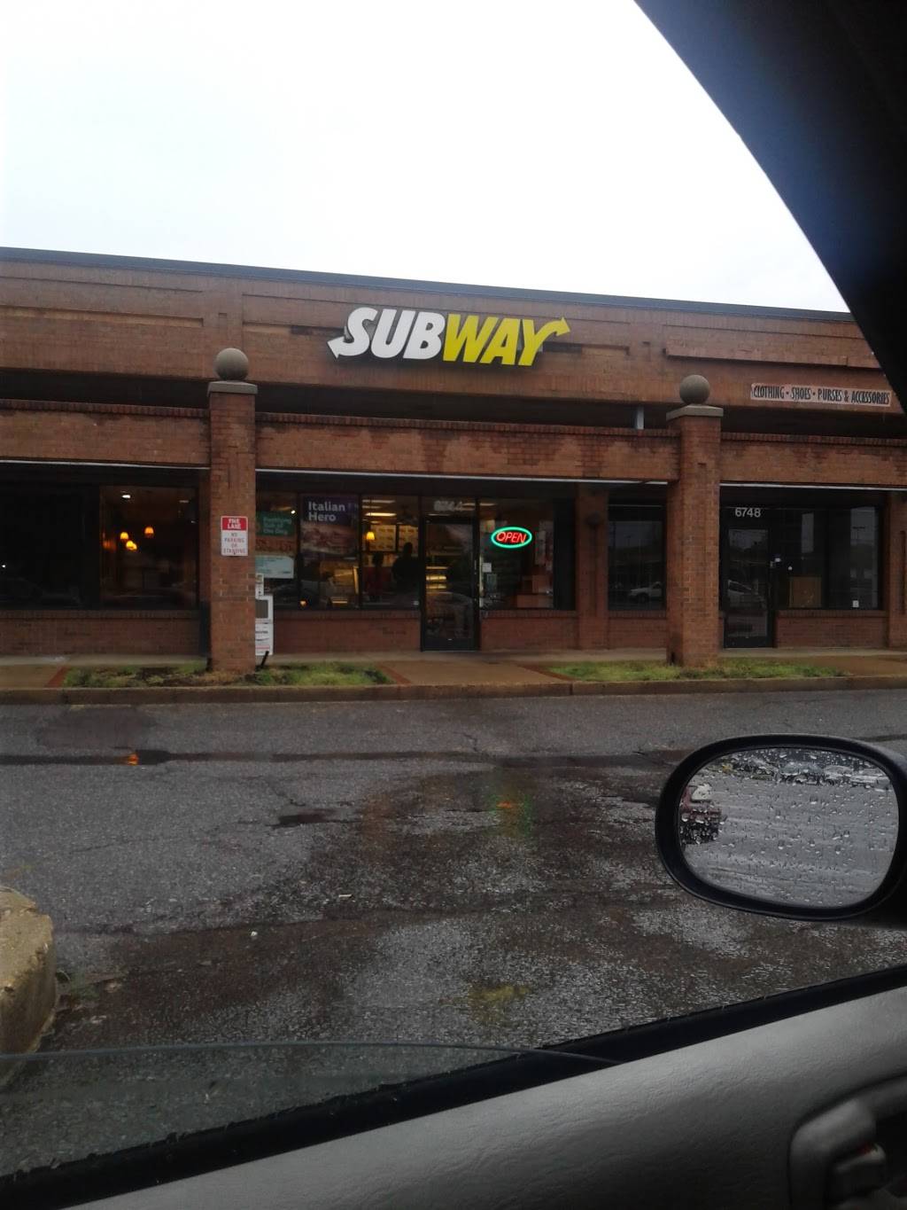 Subway | restaurant | 6740 Winchester Rd Suite 6744, Memphis, TN 38115, USA | 9015721951 OR +1 901-572-1951