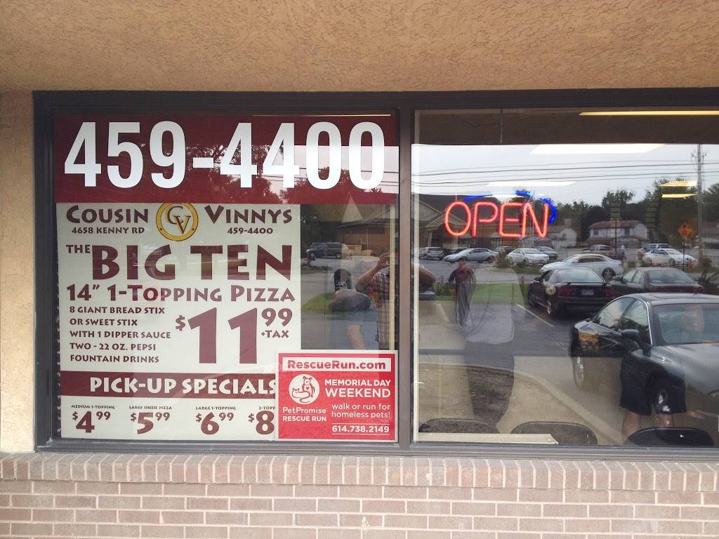 Cousin Vinnys Pizza | restaurant | 4658 Kenny Rd, Columbus, OH 43220, USA | 6144594400 OR +1 614-459-4400