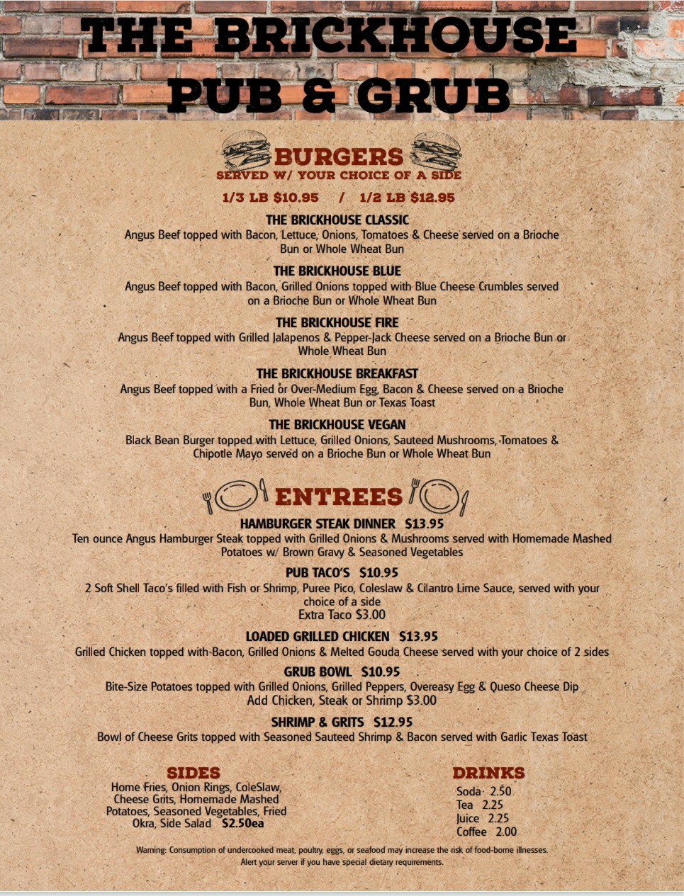 The Brickhouse Pub & Grub | restaurant | 114 N Jefferson Ave, Eatonton, GA 31024, USA | 7067498984 OR +1 706-749-8984