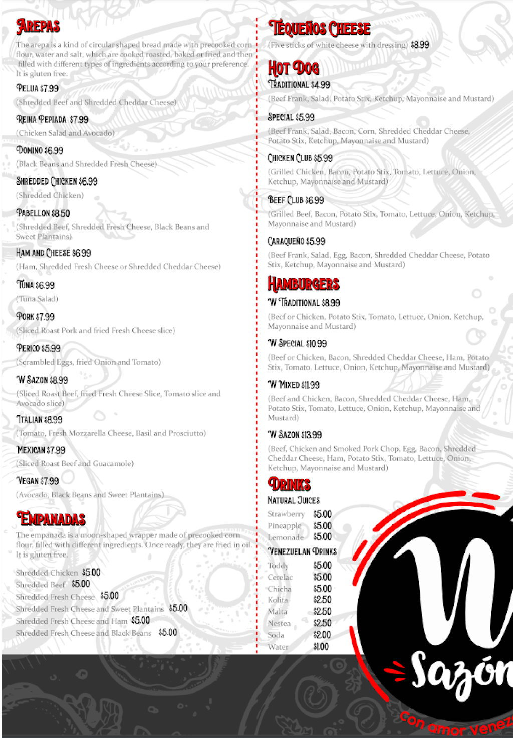 W Sazón | restaurant | Dunfield rd &, Tapu Ct, Nottingham, MD 21236, USA | 3363247997 OR +1 336-324-7997