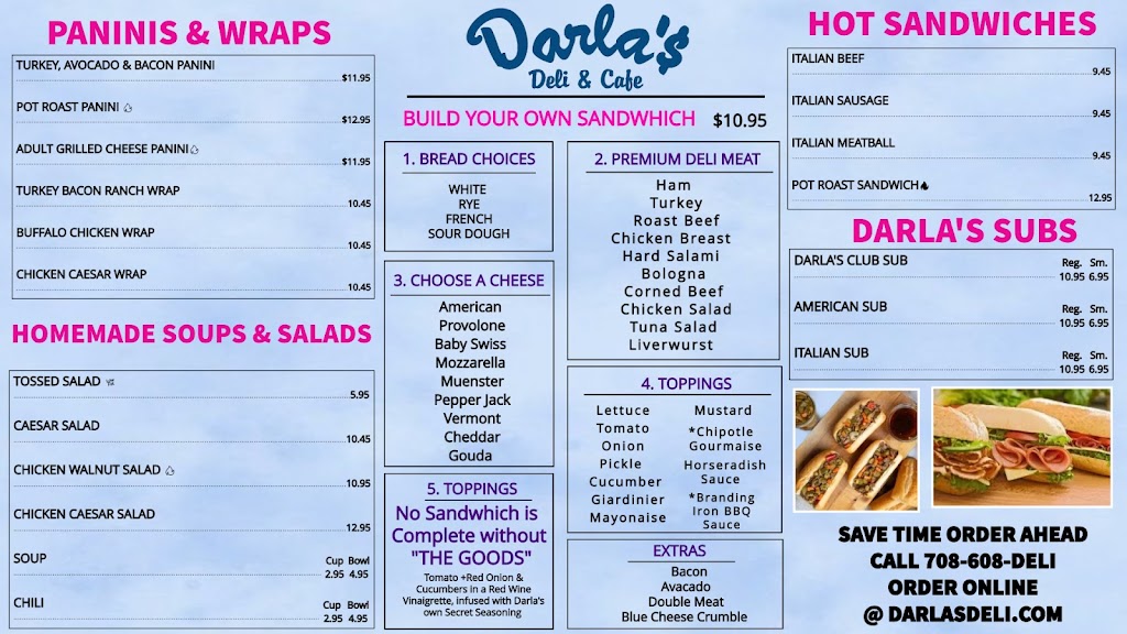 Darlas Deli & Cafe of Tinley (171st) | restaurant | 8004 171st St, Tinley Park, IL 60477, USA | 4648002036 OR +1 464-800-2036