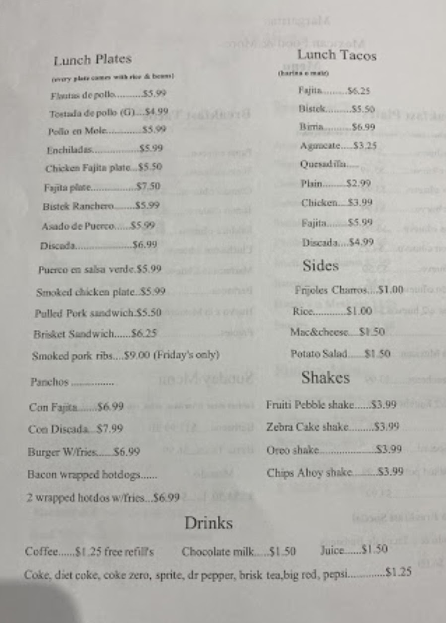 Margaritas Mexican Food and More | restaurant | 505 W Elizabeth St, Brownsville, TX 78520, USA | 9565180875 OR +1 956-518-0875