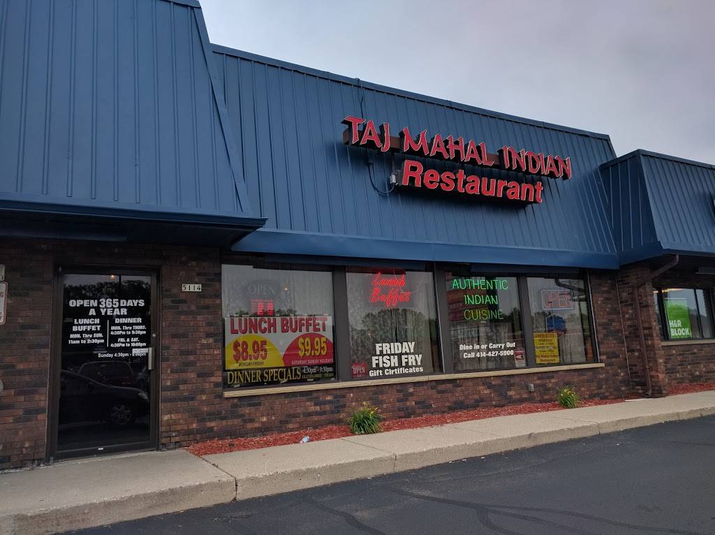 Taj Mahal Indian Restaurant | meal takeaway | 1329, 5114 S 108th St, Hales Corners, WI 53130, USA | 4144275900 OR +1 414-427-5900