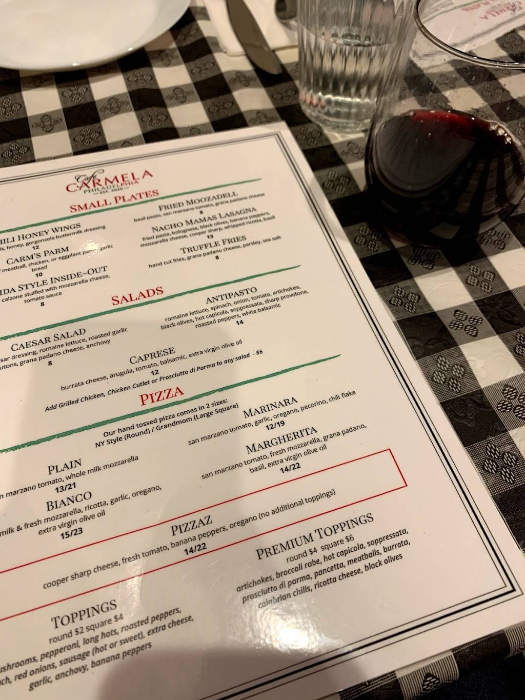 Café Carmela | restaurant | 2859 Holme Ave, Philadelphia, PA 19152, USA | 2158212584 OR +1 215-821-2584